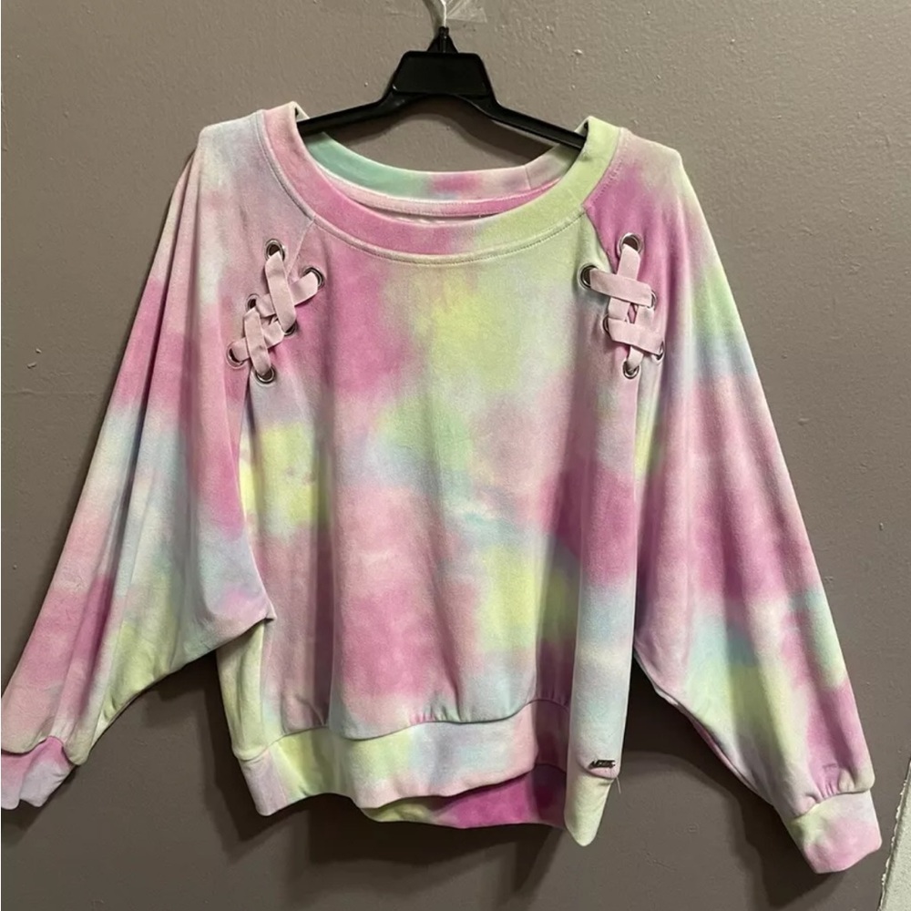 Girls JUSTICE Collection X, Tie Dye Velour Sweatsuit 16/18, 2 Pieces Great Price